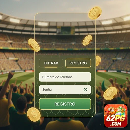 Apostador feliz em jogo de slots na 62pg