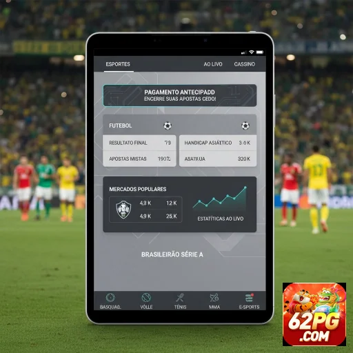 Jogador feliz jogando slots no mobile em 62pg